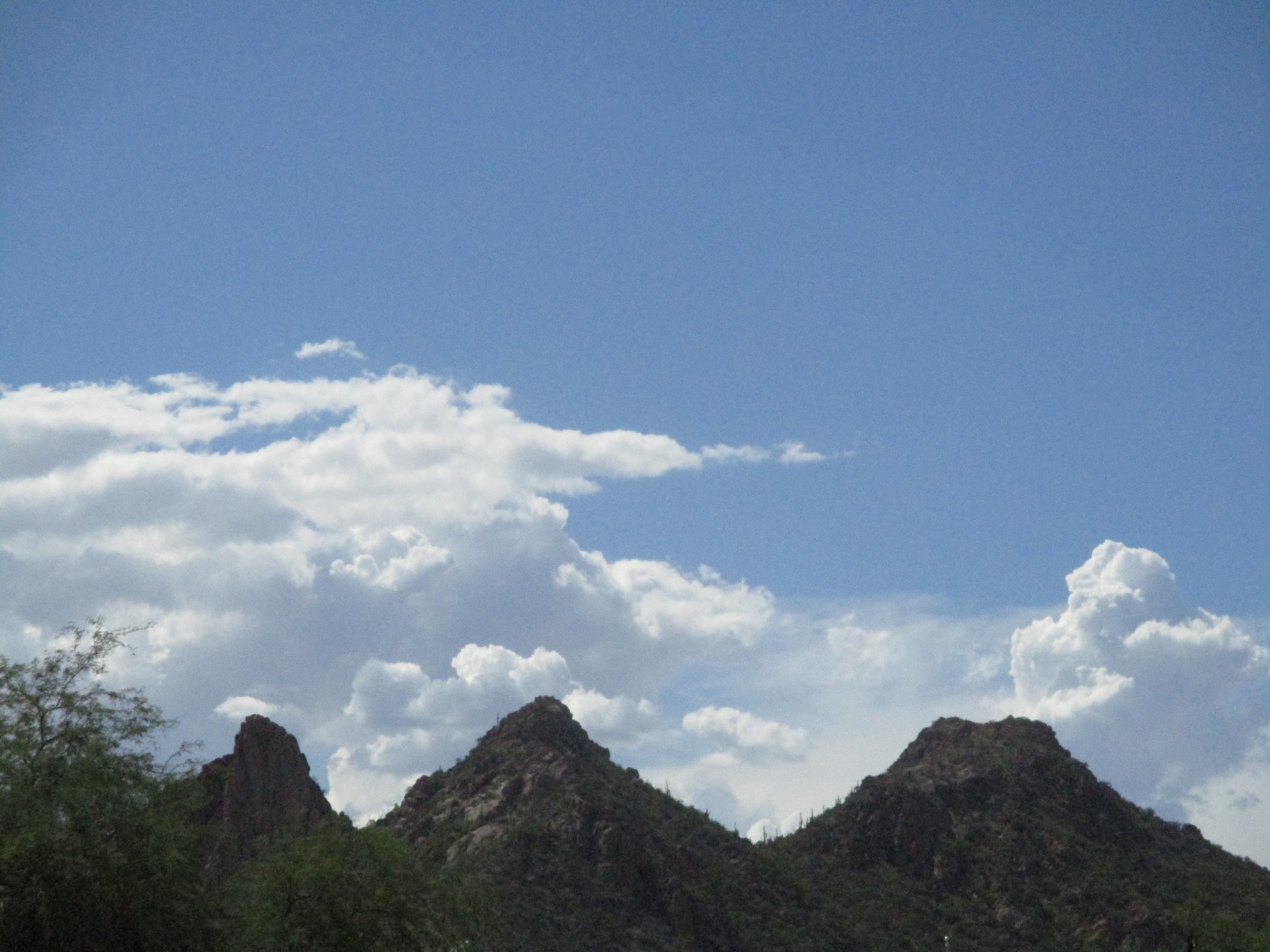 The Tucson Mountains as seen from Pistor Middle School